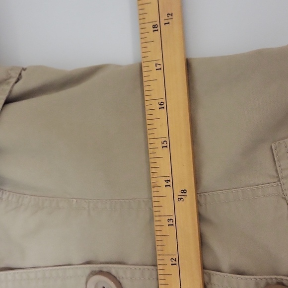 100% Cotton Beige Cream Trench Coat/Jacket  in Size  Small - Picture 7 of 14